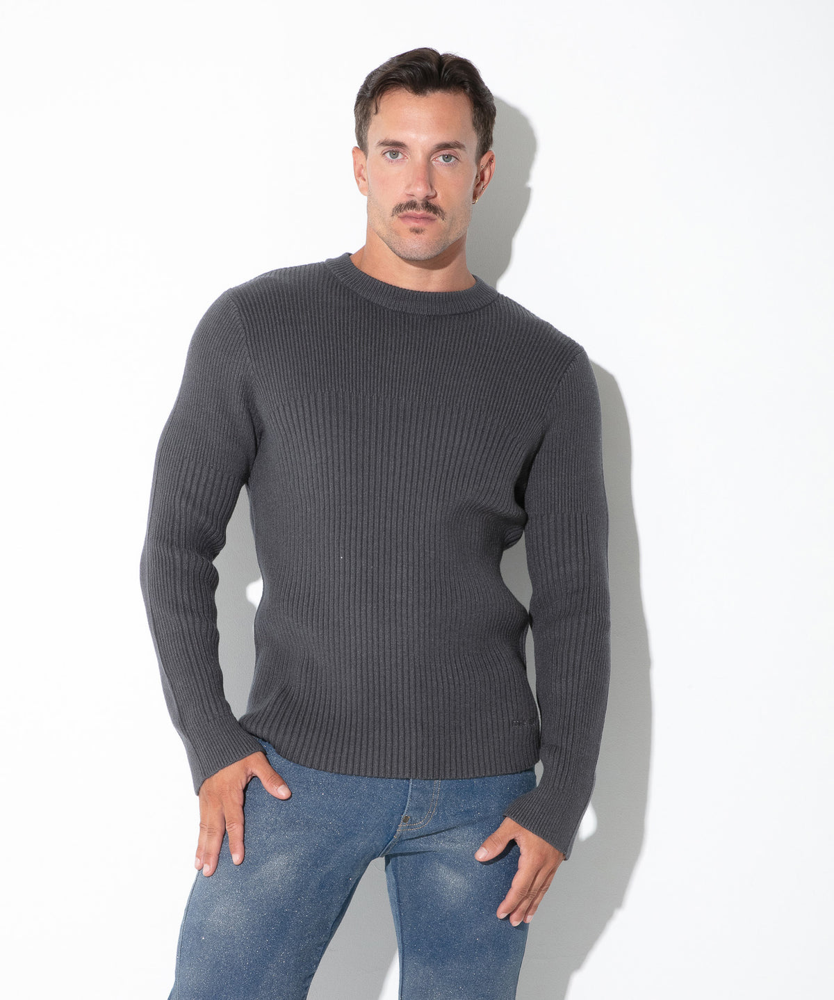 CODE 22 Rippstrick-Pullover mit Rundhals 7021 – Ribbed Sweater - Code 22 - Shop Deutschland Noodosz