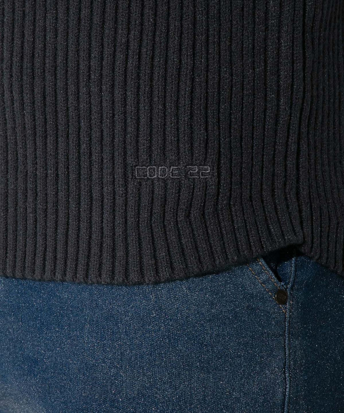 CODE 22 Rippstrick-Pullover mit Rundhals 7021 – Ribbed Sweater - Code 22 - Shop Deutschland Noodosz