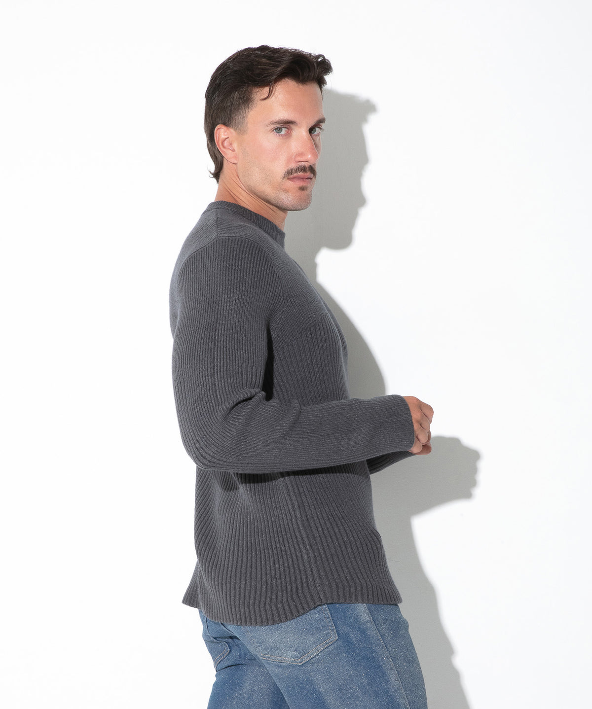 CODE 22 Rippstrick-Pullover mit Rundhals 7021 – Ribbed Sweater - Code 22 - Shop Deutschland Noodosz