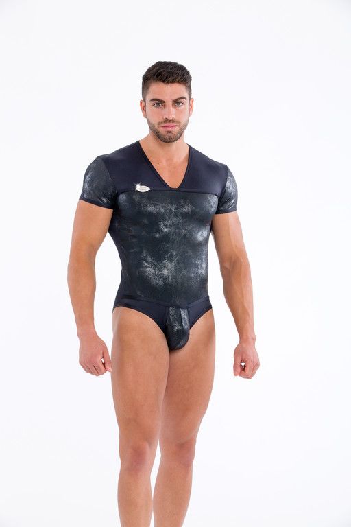 EROS VENEZIANI 7509 WETLOOK BODY - Singlet Vegan Leather 