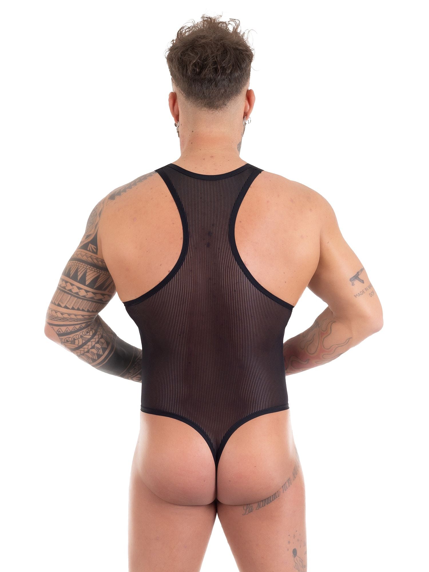 EROS VENEZIANI 7527 String Body - Men's Bodysuit Overall One-Piece Bodyshaper