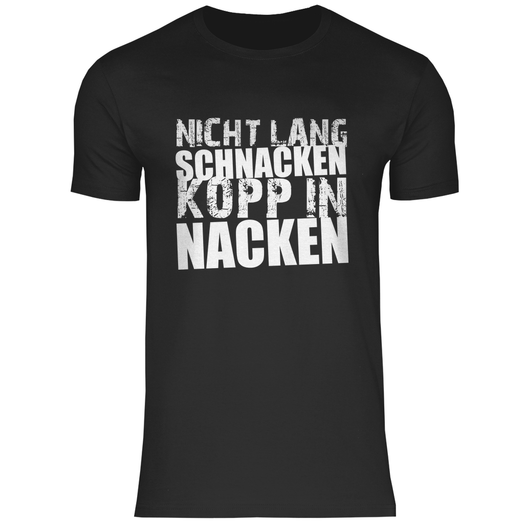 Herren T-Shirt Kopp in Nacken