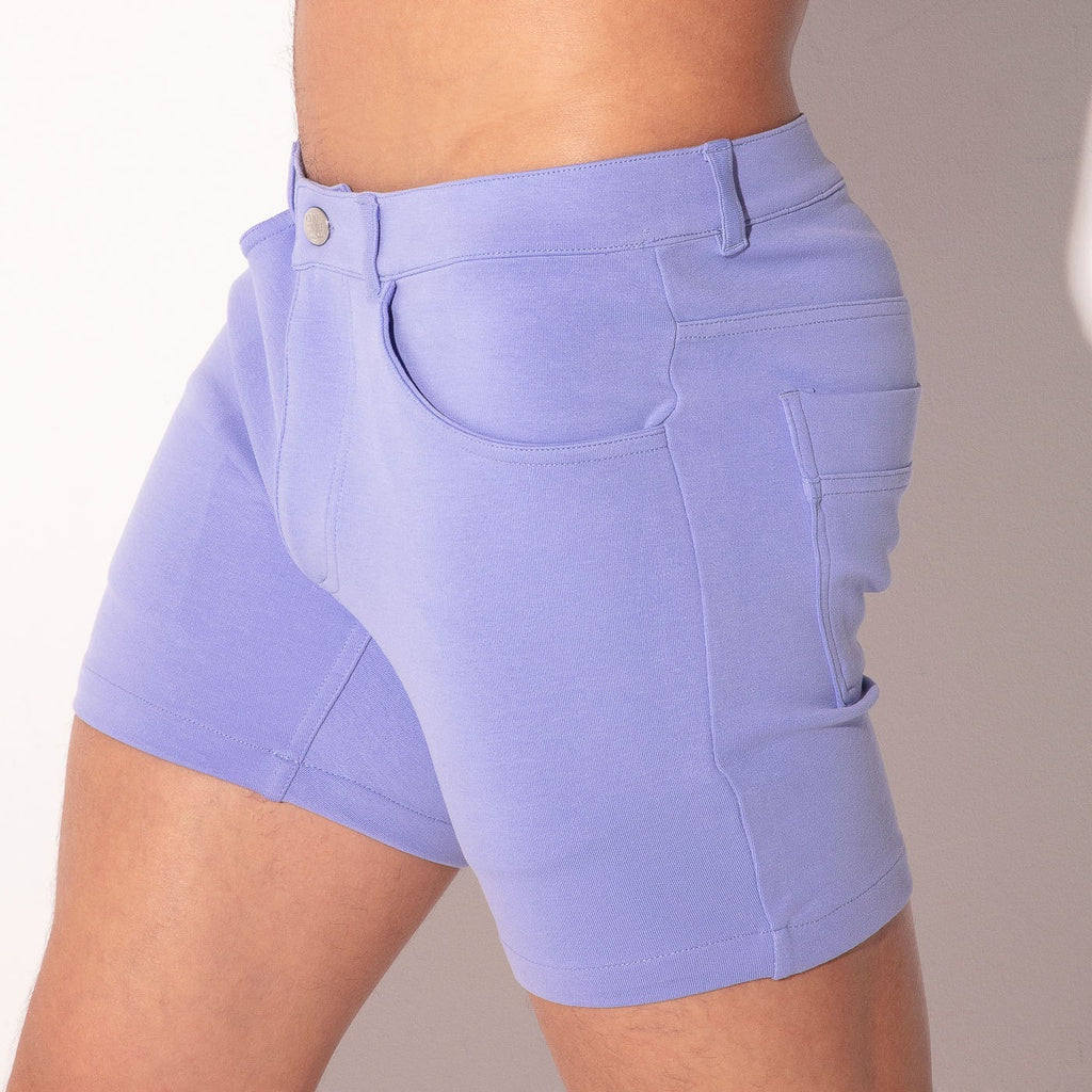 Code 22 - 5 POCKET STRETCH 9712S Chino Shorts Powder Blue - kurze Hose