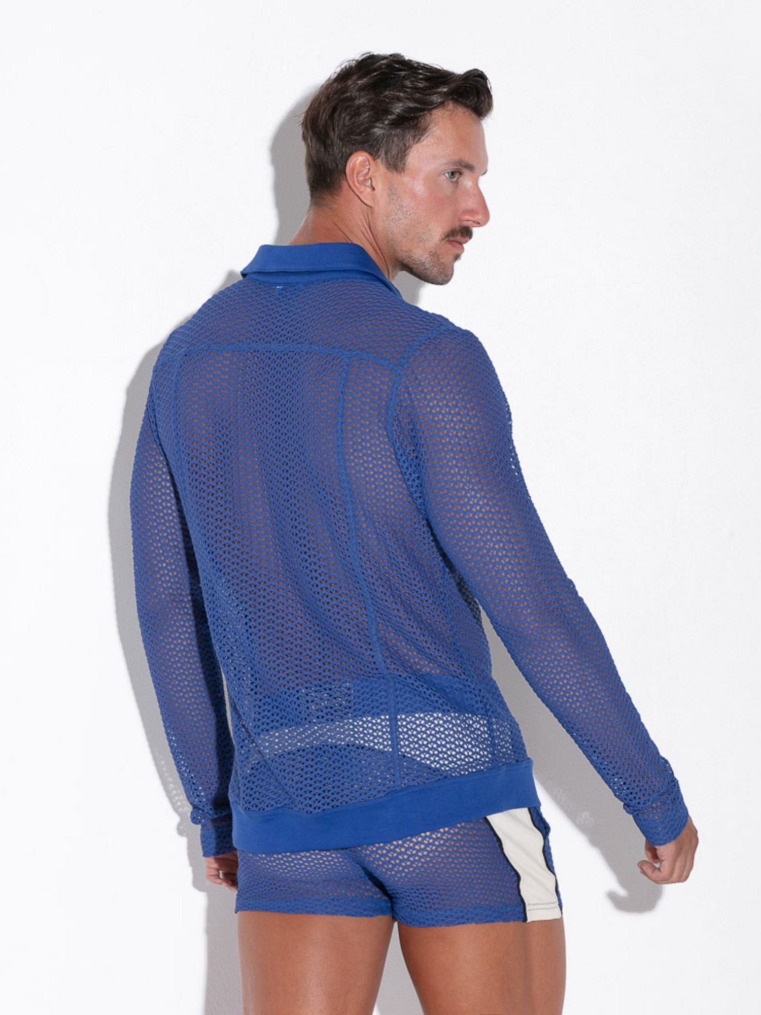 CODE 22 Openwork Jacquard Mesh Club Shirt 9739 Code 22 Kleidung & Accessoires:Herren:Herrenmode:Shirts & Hemden:Freizeithemden & Shirts nudosz.myshopify.com