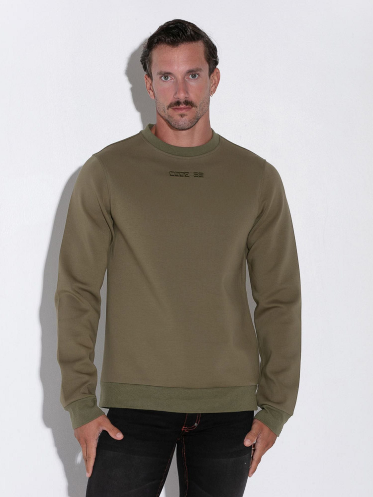 CODE 22 Essential Herren Sweater 9745, Sweatshirt Langarm T-Shirt