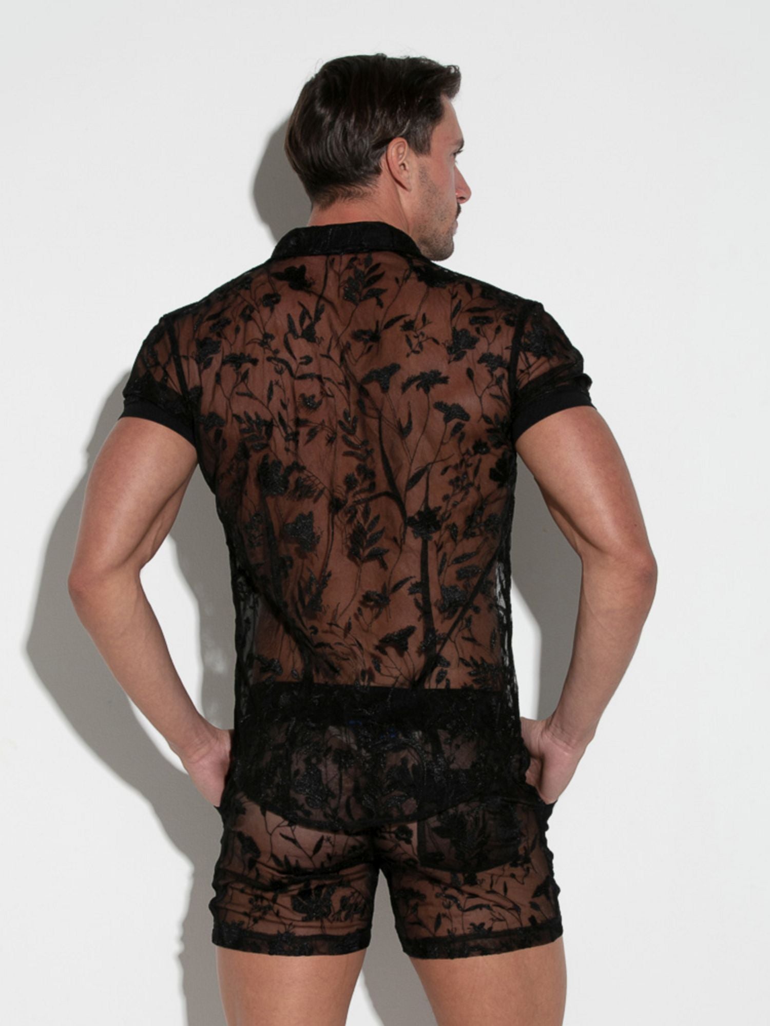 CODE 22 durchsichtiges LACE HEMD in feiner Spitze, 9760 Code 22 Kleidung & Accessoires:Herren:Herrenmode:Shirts & Hemden:Freizeithemden & Shirts nudosz.myshopify.com