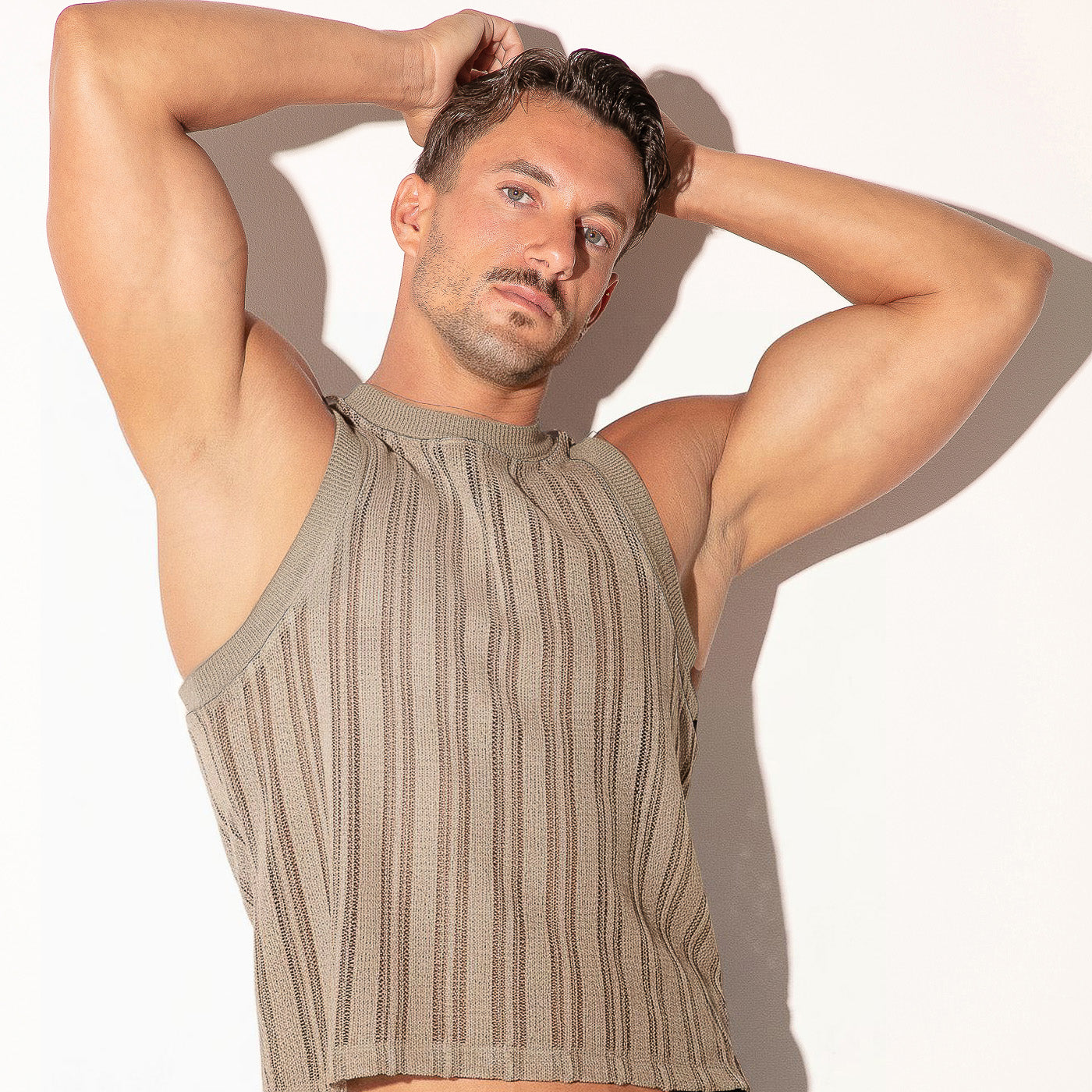 CODE 22 Openwork Jacquard  Tank Top - 9769