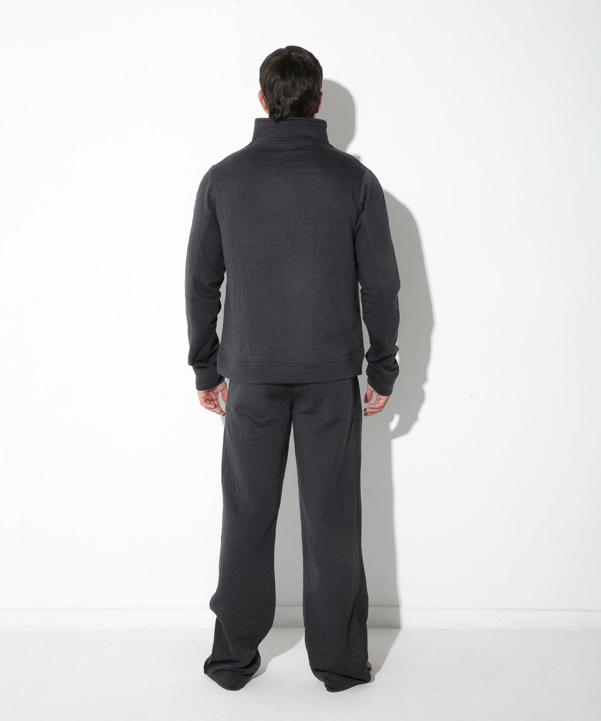 Gestepptes Sweatshirt mit Troyer-Kragen – 9785 Dunkelgrau - Code 22 - Shop Deutschland Noodosz
