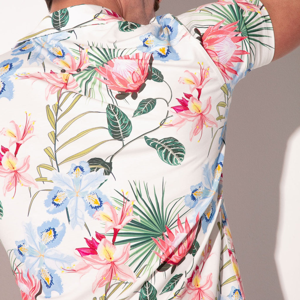 CODE 22 Stretch Shirt Lime 9721, chemise décontractée imprimée 