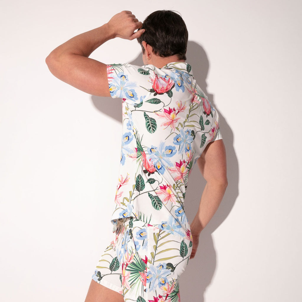 CODE 22 Stretch Shirt Lime 9721, chemise décontractée imprimée 