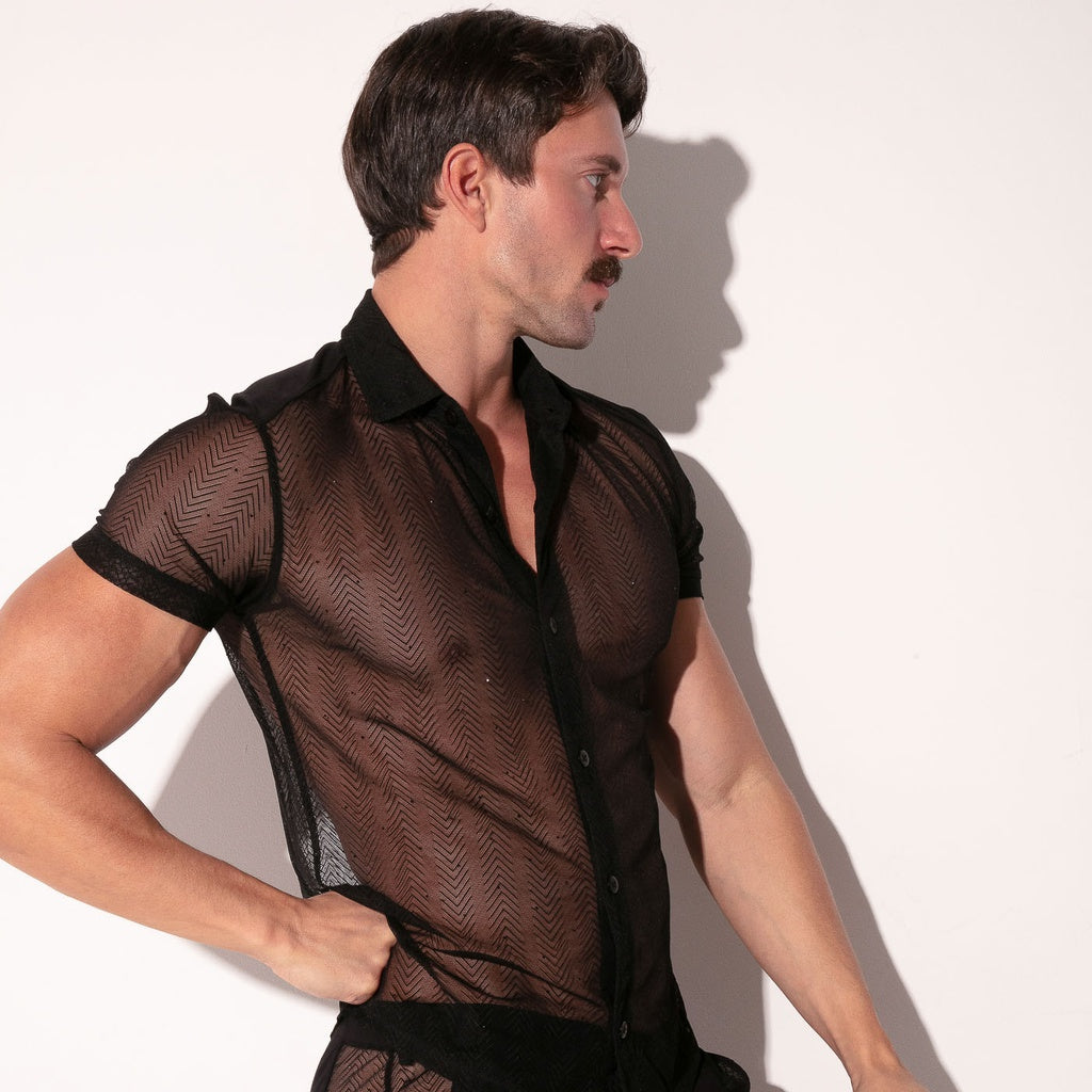 CODE 22 T-SHIRT À RAYURES TRANSPARENTES, 9631