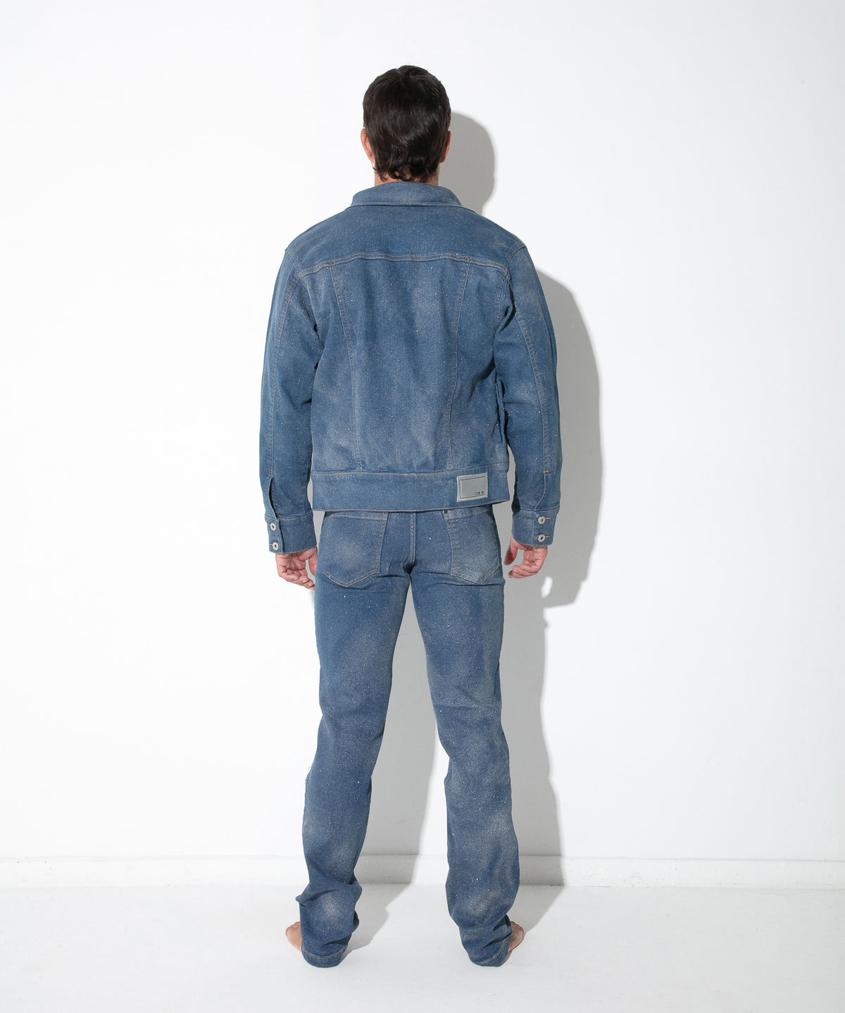 Metallic-Jeansjacke 9832 – Silber - Code 22 - Shop Deutschland Noodosz