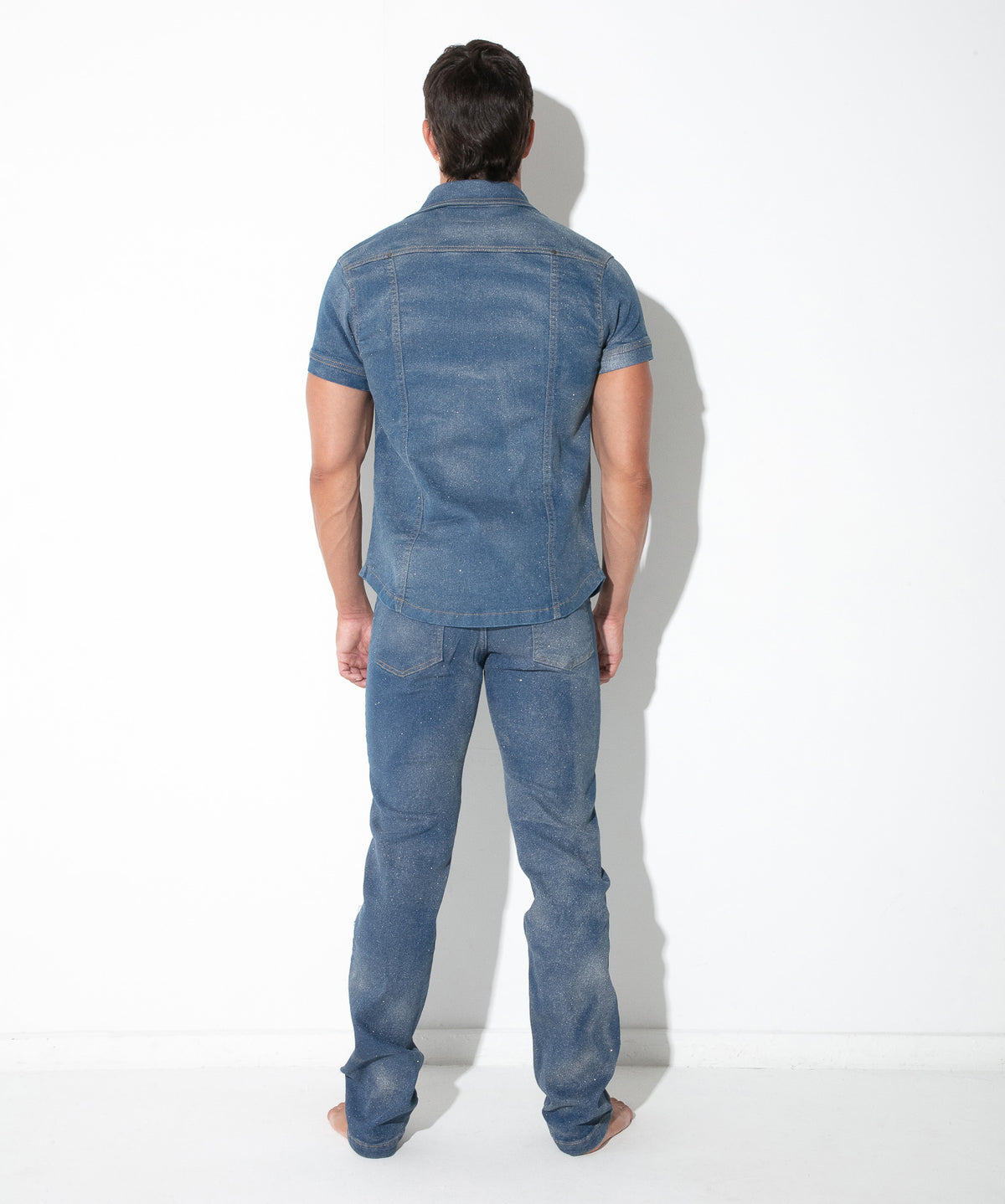 CODE 22 Metallic-Jeanshemd Kurzarm – 9833 Silber - Code 22 - Shop Deutschland Noodosz