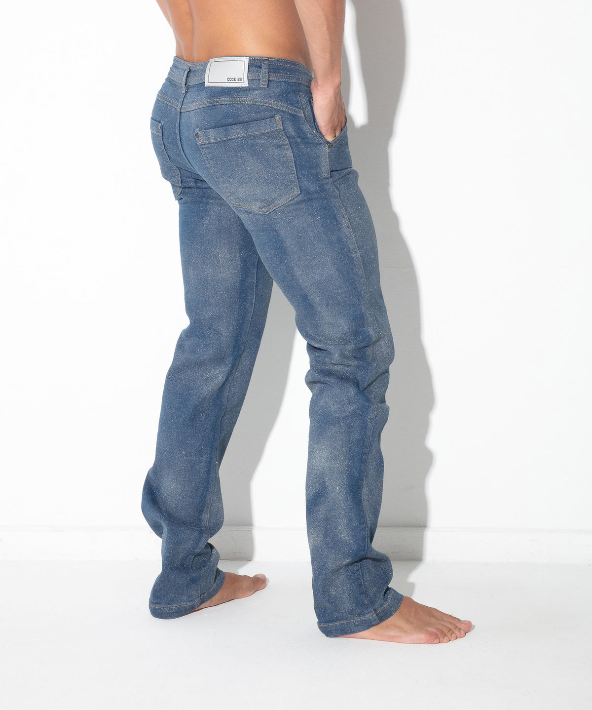 Metallic-Jeans Slim Fit 9835 – Silber - Code 22 - Shop Deutschland Noodosz