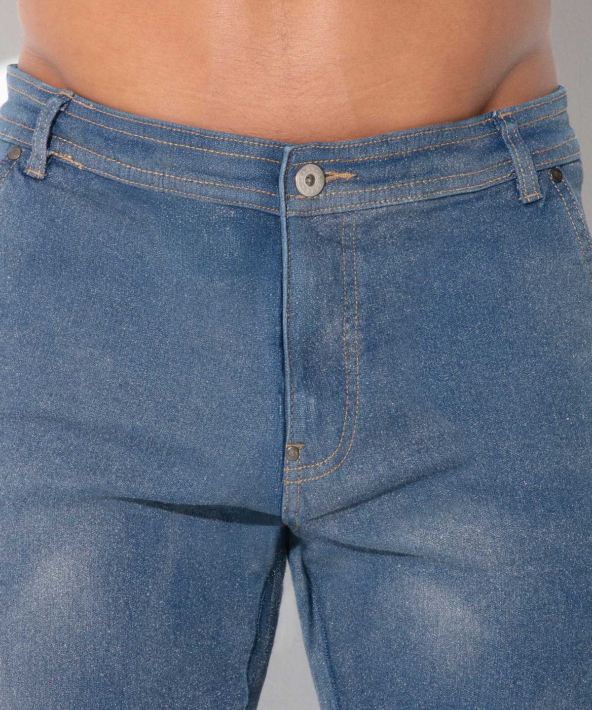 Metallic-Jeans Slim Fit 9835 – Silber - Code 22 - Shop Deutschland Noodosz