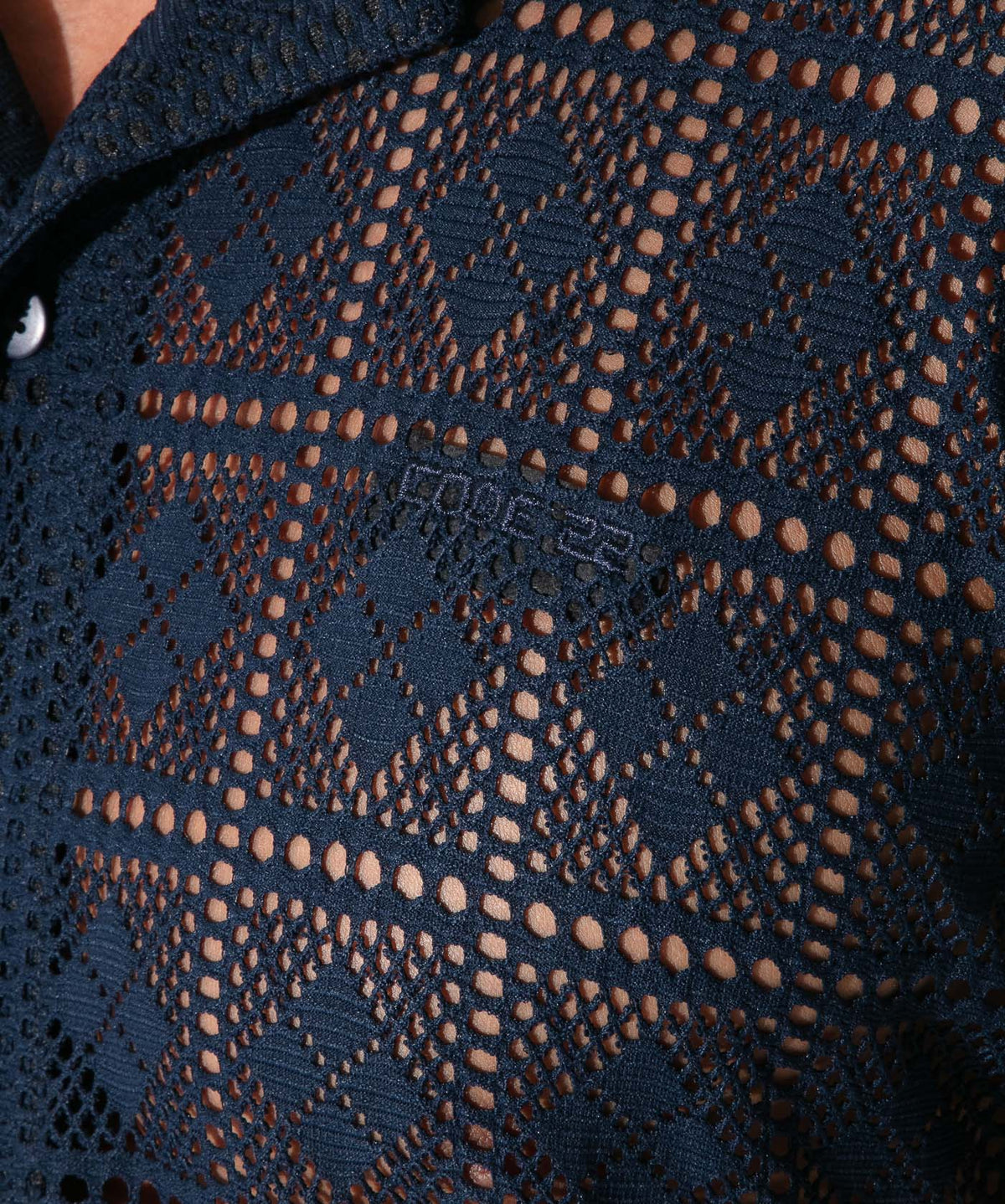 Spitzenhemd mit Grafikmuster 9849 – Navy