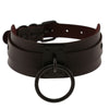 Leather Look Choker Collar