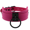 Leather Look Choker Collar