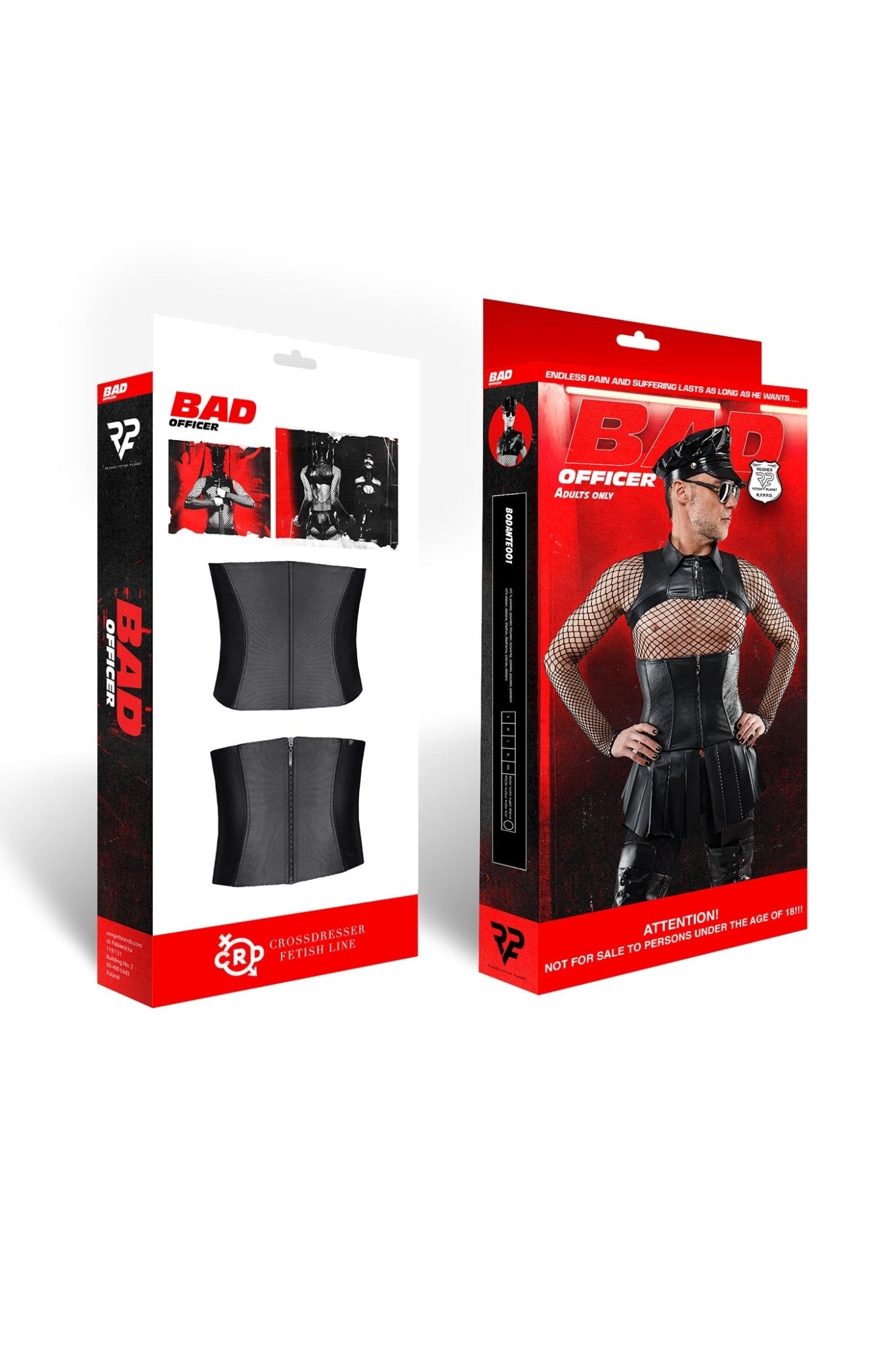 Taillencorsage BODante001 schwarz - 2XL - Regnes Fetish Planet - Shop Deutschland Noodosz