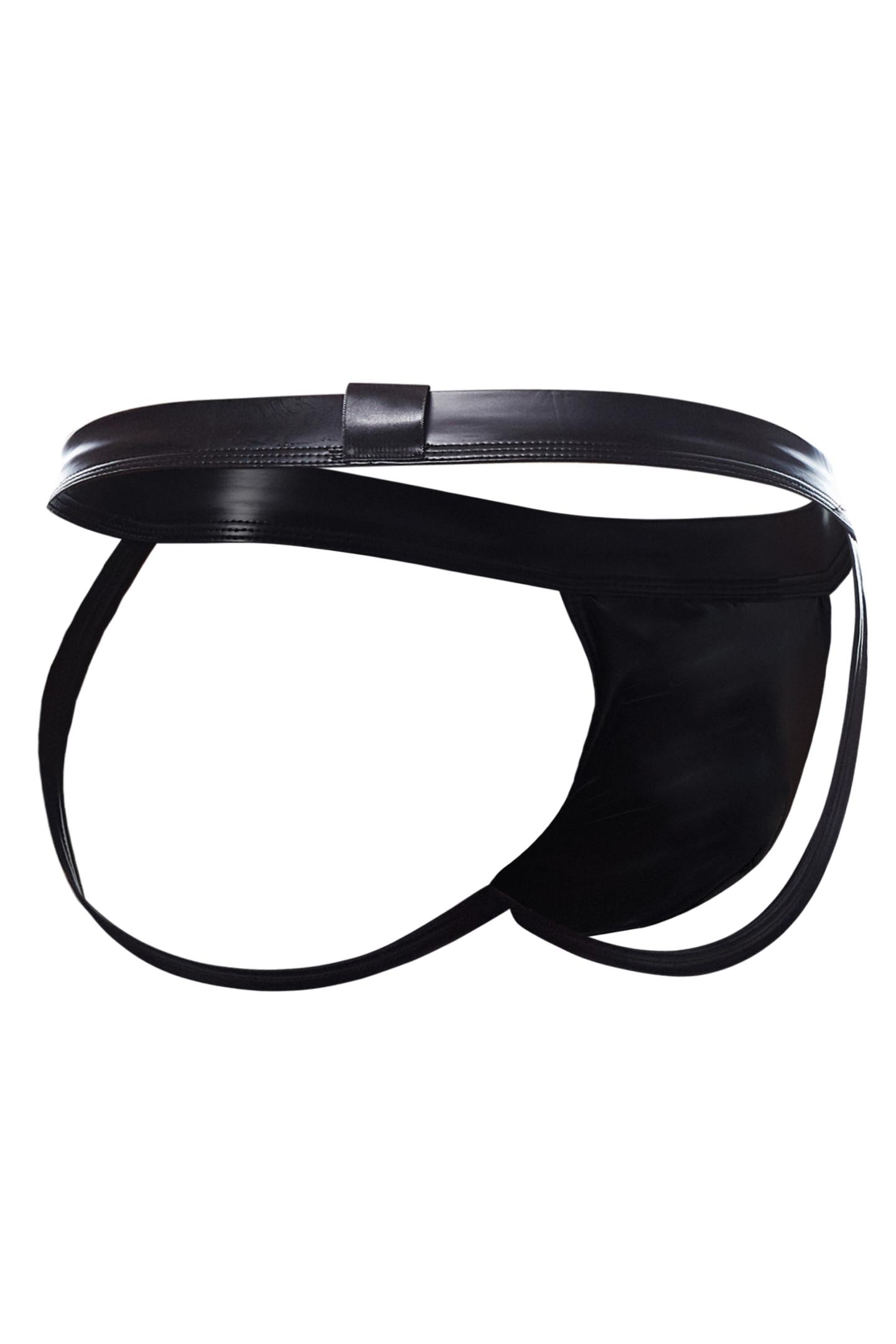 schwarzer Wetlook Jockstrap BL4CK05 - XL
