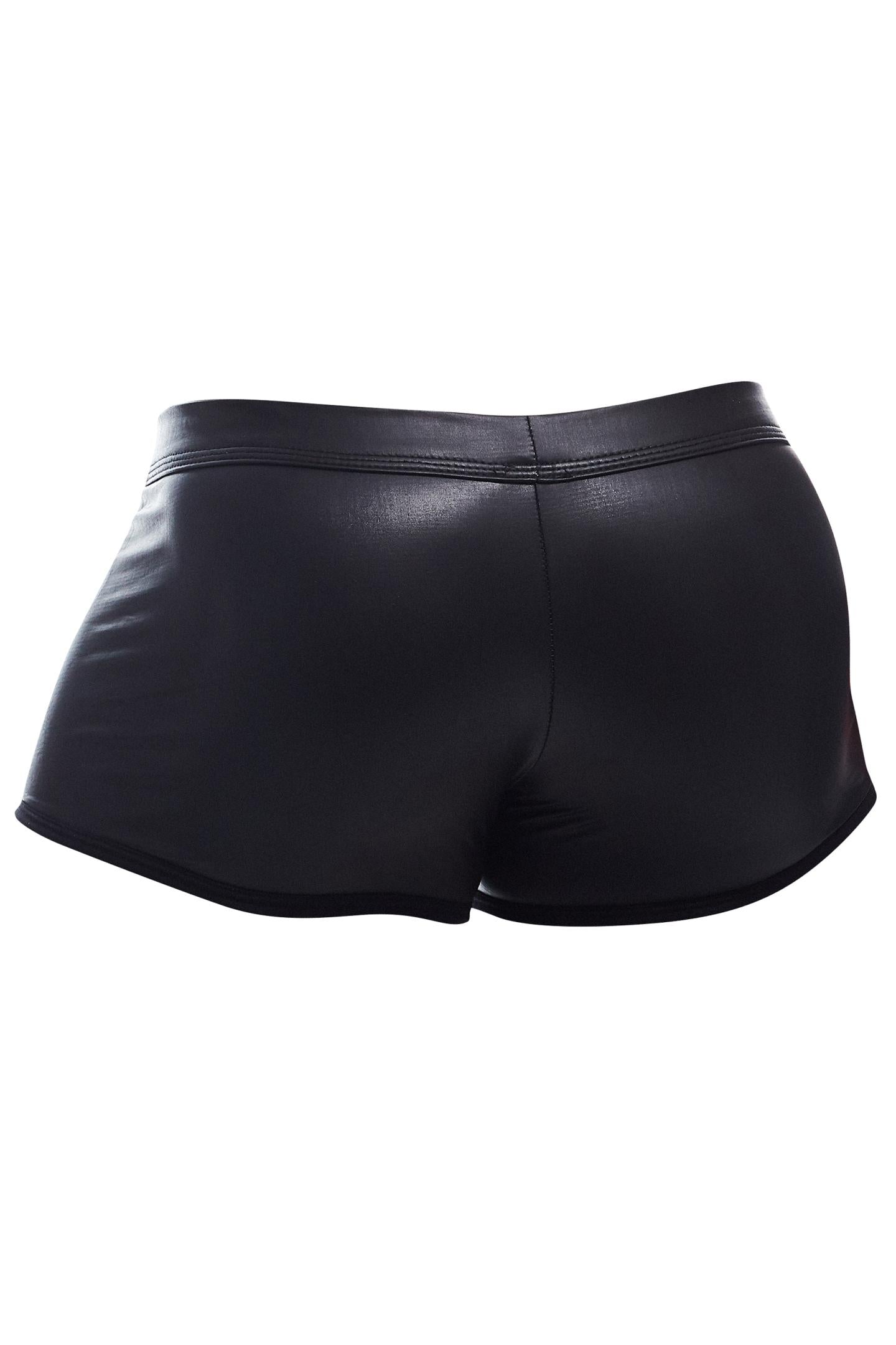 black wetlook mini pants BL4CK03 - XL