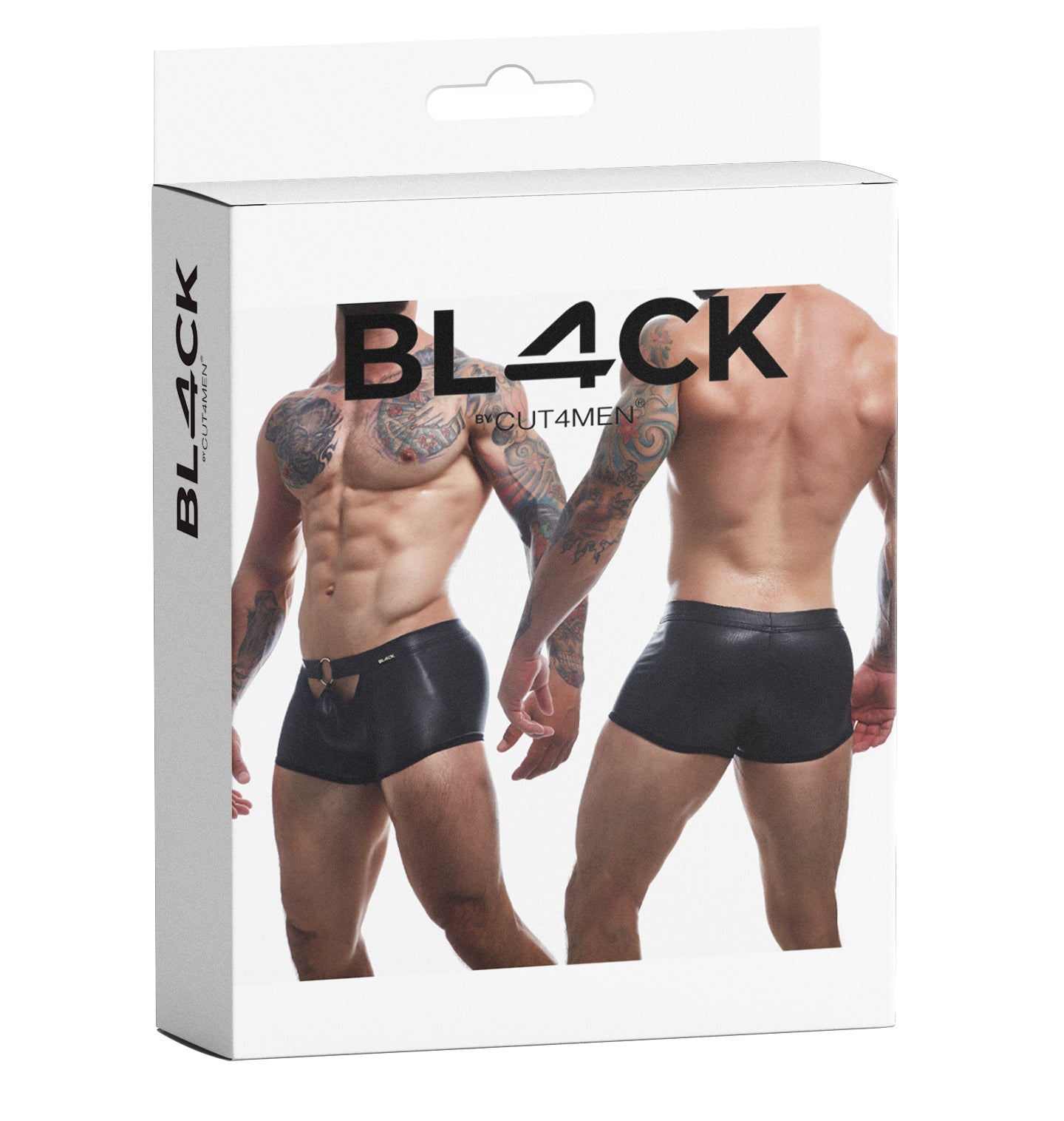 black wetlook mini pants BL4CK03 - XL