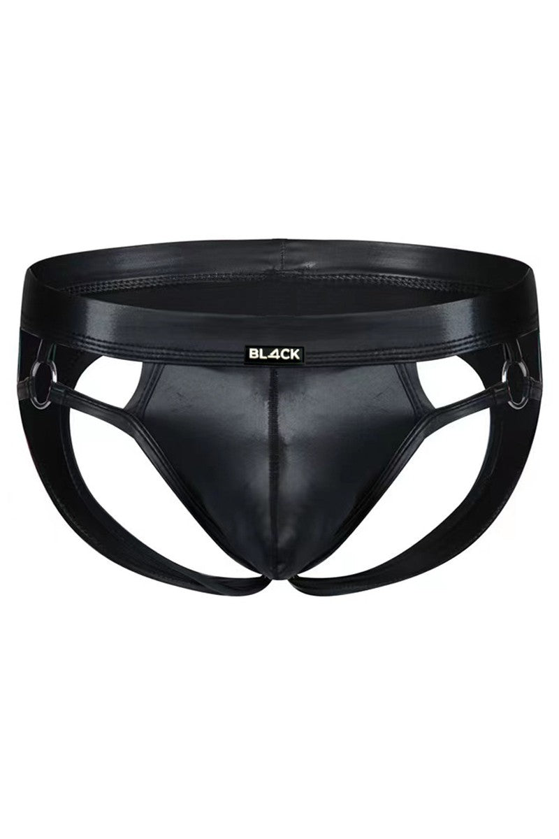 schwarzer Wetlook Jockstrap BL4CK02 - XL