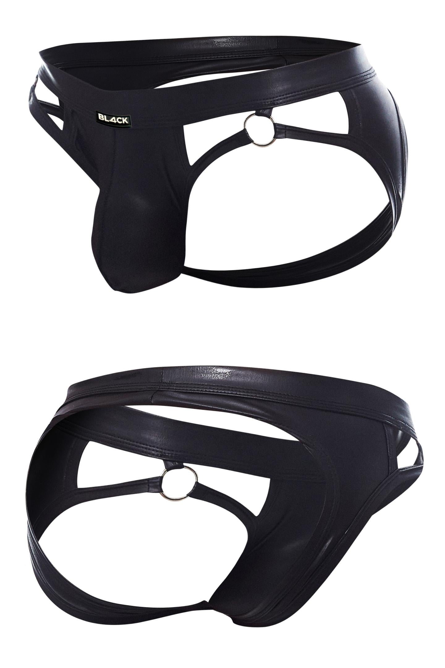 schwarzer Wetlook Jockstrap BL4CK02 - XL