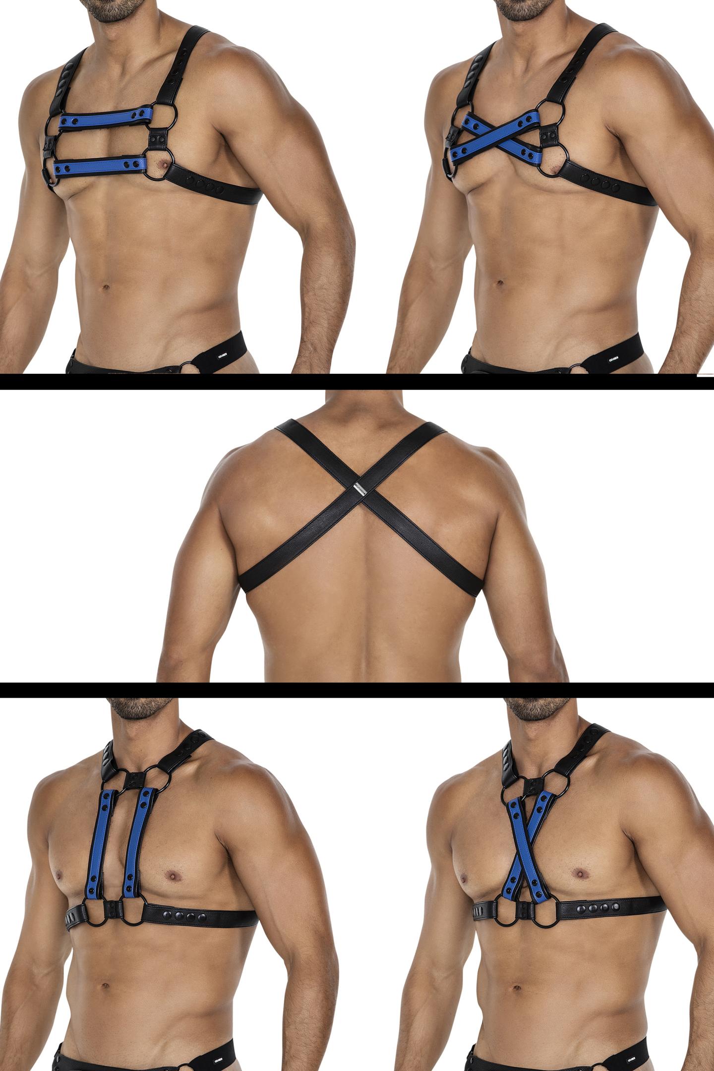 black/blue chest harness 06 - OS