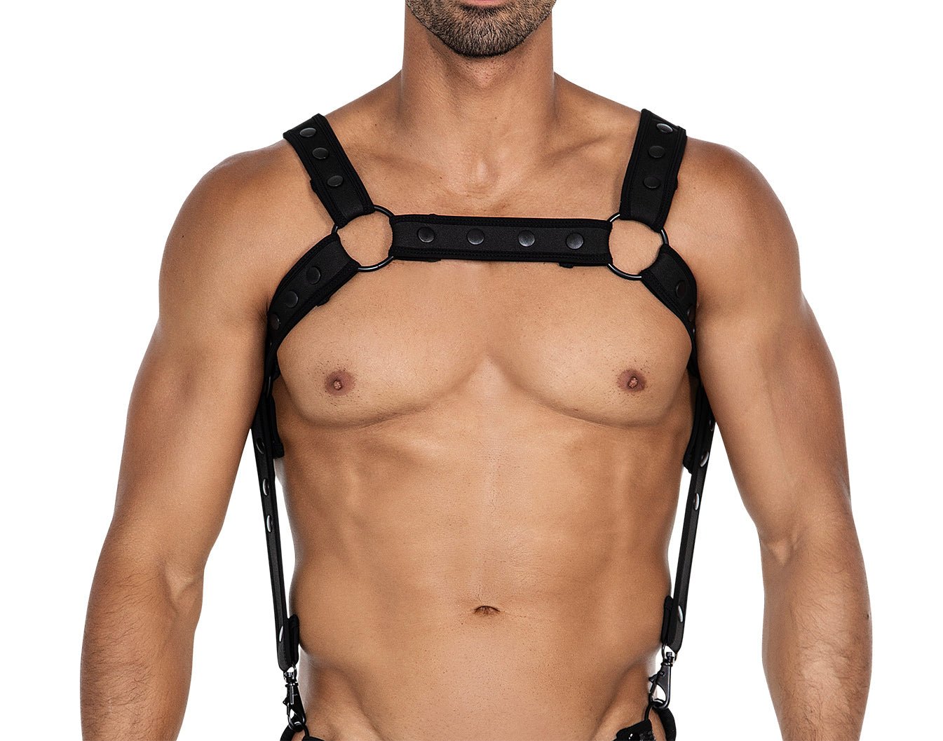 schwarzer Brust-Harness 05 - OS-2