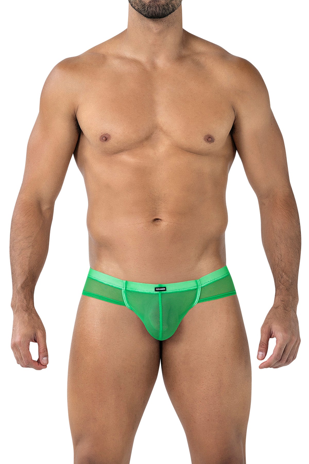 grüner Hybrid Cheeky Brief Netz C4MSPX22 GLOW - XL