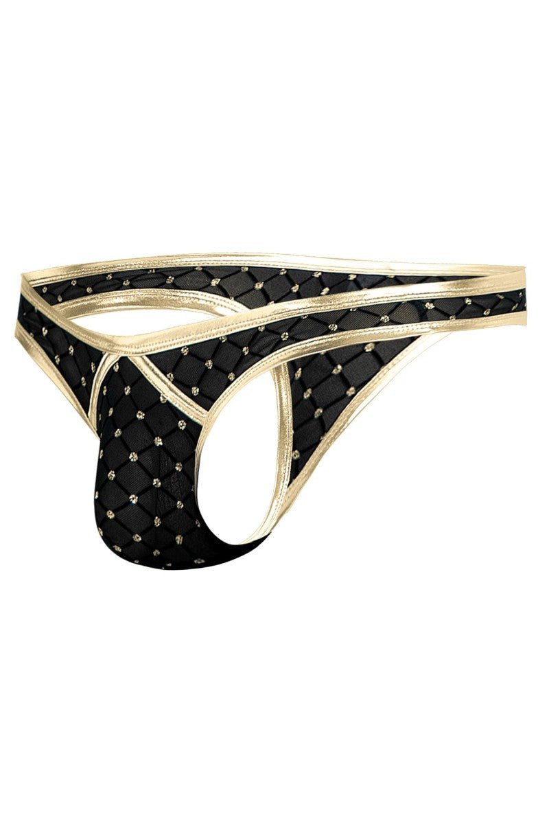 schwarz/goldner String mit Netz RAV111 - XL-0