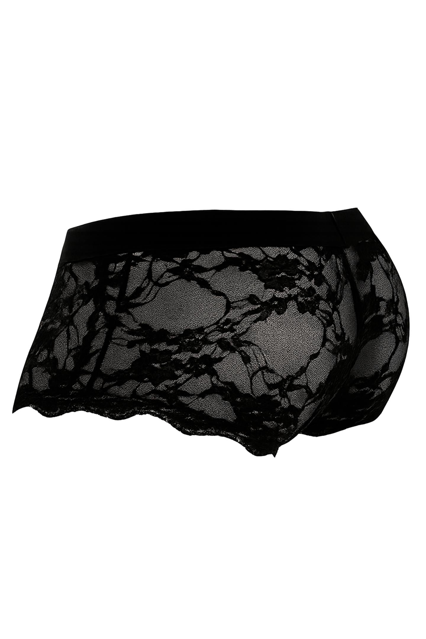 schwarzer Lacey Trunk Shorts C4MRAV106 - XL
