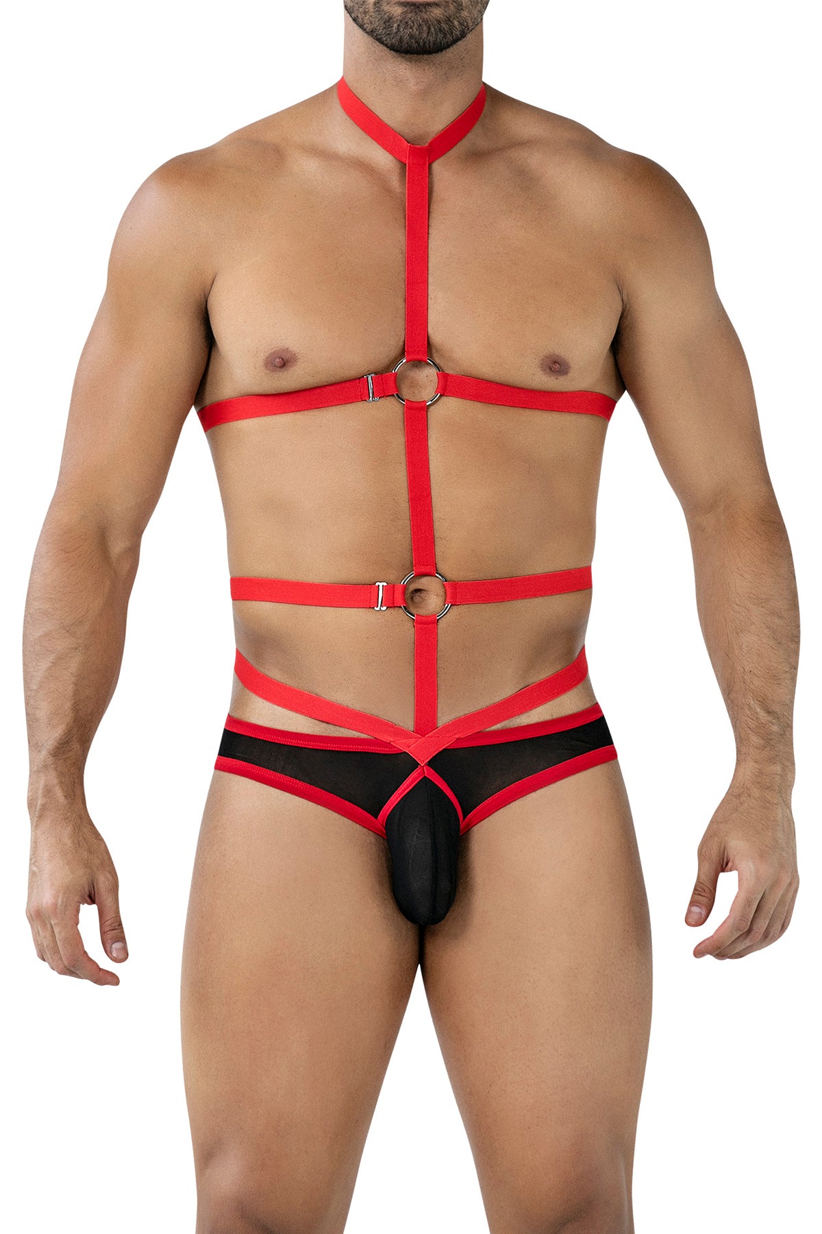 schwarz/roter Body-Harness RAV114 - XL - CUT4MEN - Shop Deutschland Noodosz