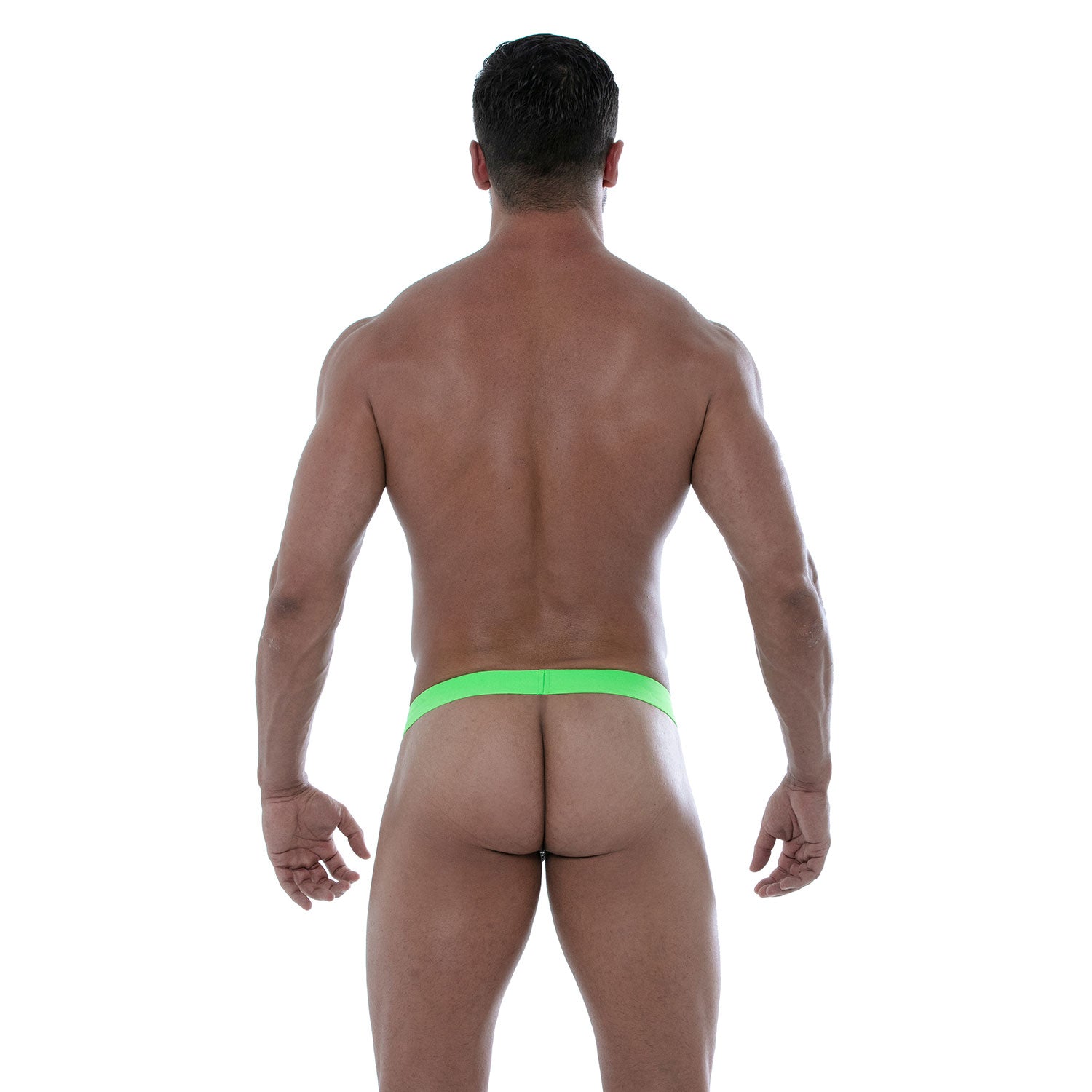 Circuit Mesh Stringless Thong - Green
