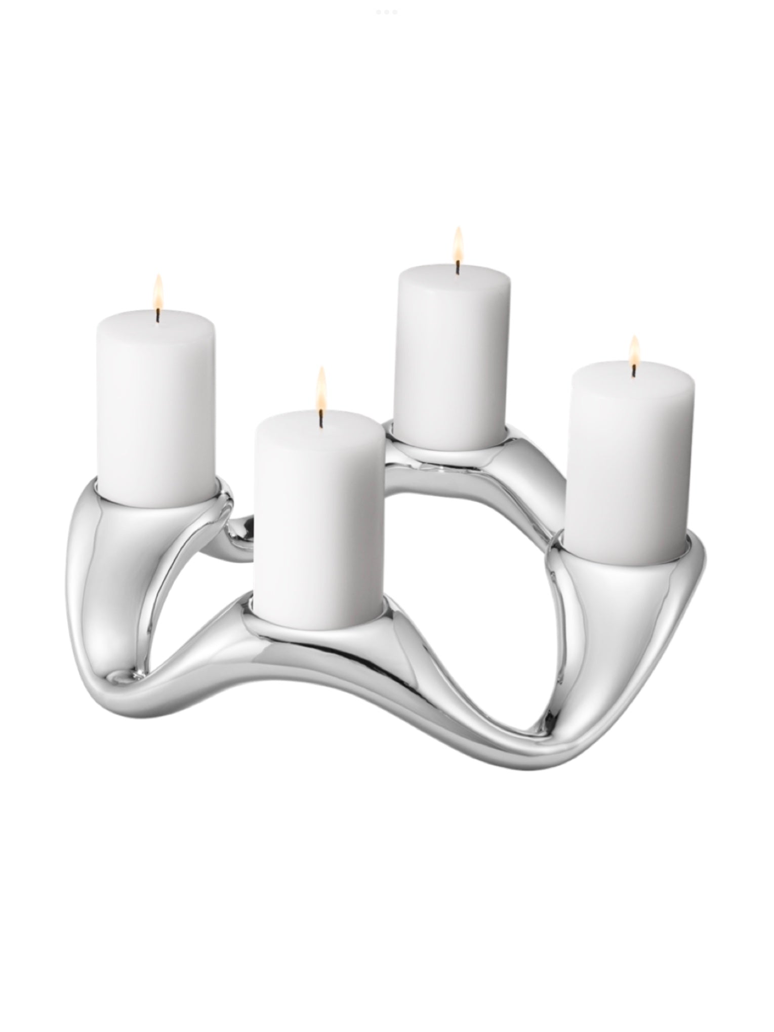 Kerzenhalter Cobra rund Edelstahl