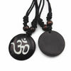AUM OM Ohm Hindu Buddhist Hinduism Yoga Pendant Necklace - Lucky Charm made of Yak Bone
