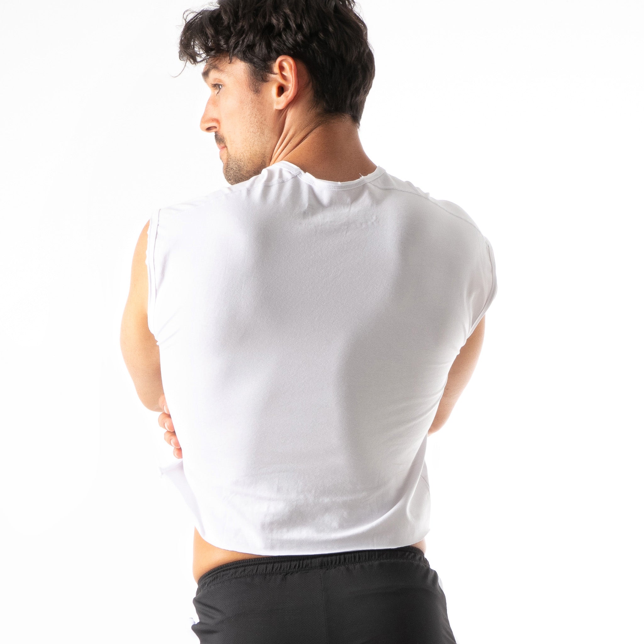 Hero LDR Crop T Shirt White Pink-3