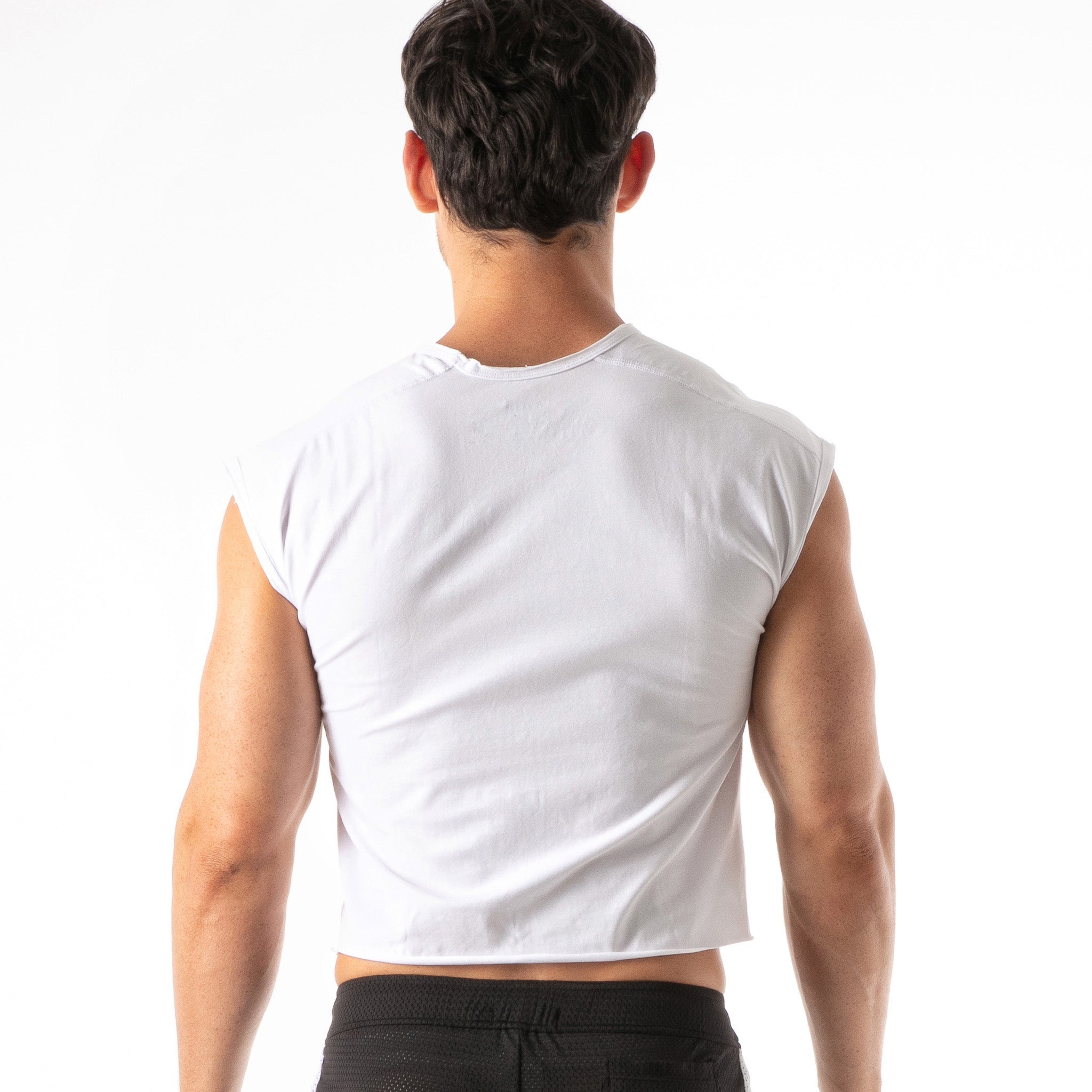 Hero LDR Crop T Shirt White Purple-2