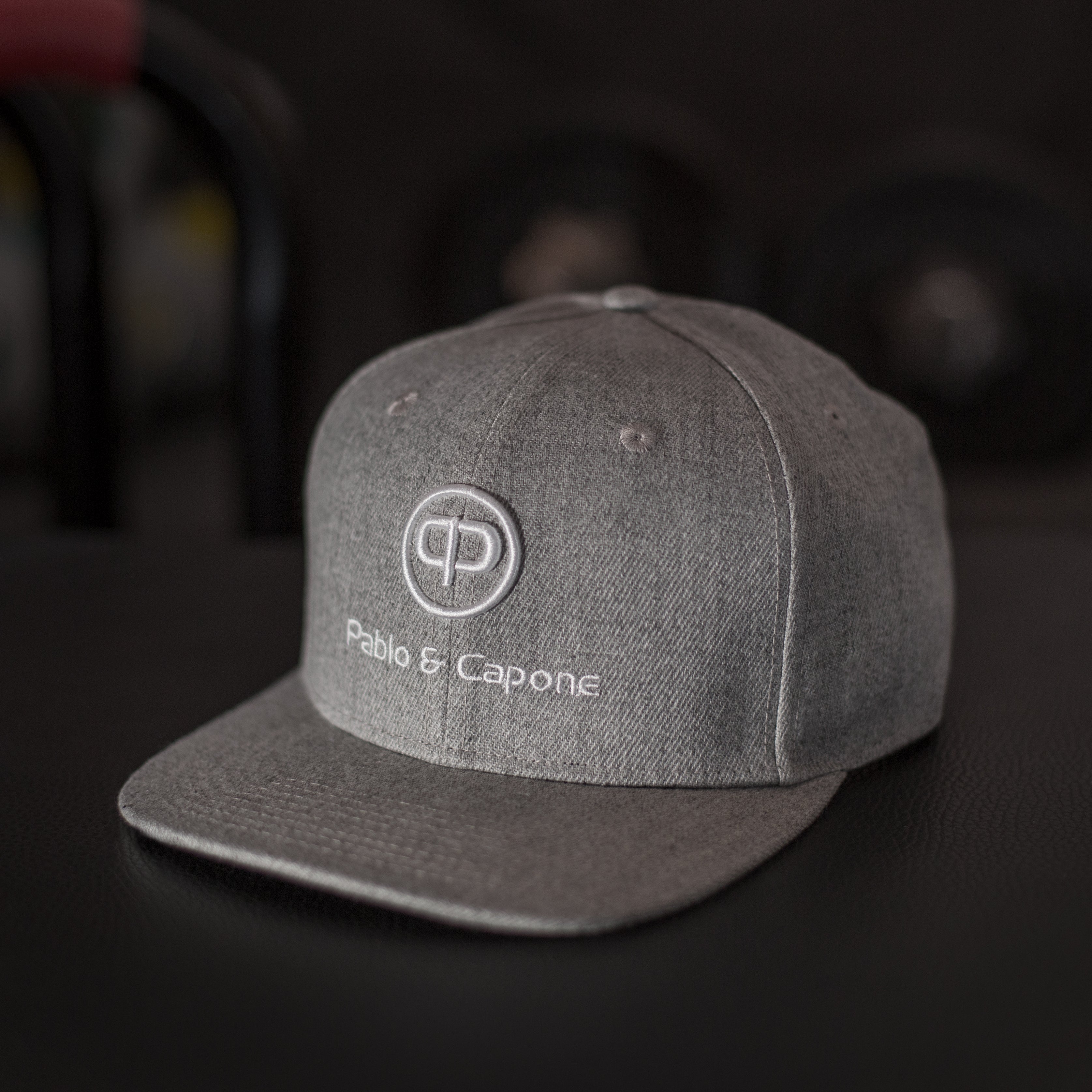 Snapback Cap - Grey & White