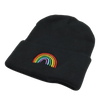 Rainbow beanie (black)