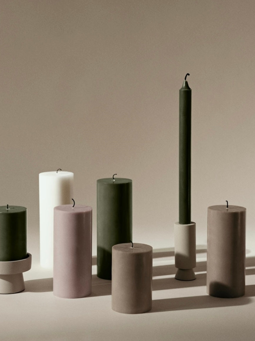 Stumpenkerze Eco Pillar H15cm, in 3 Farben