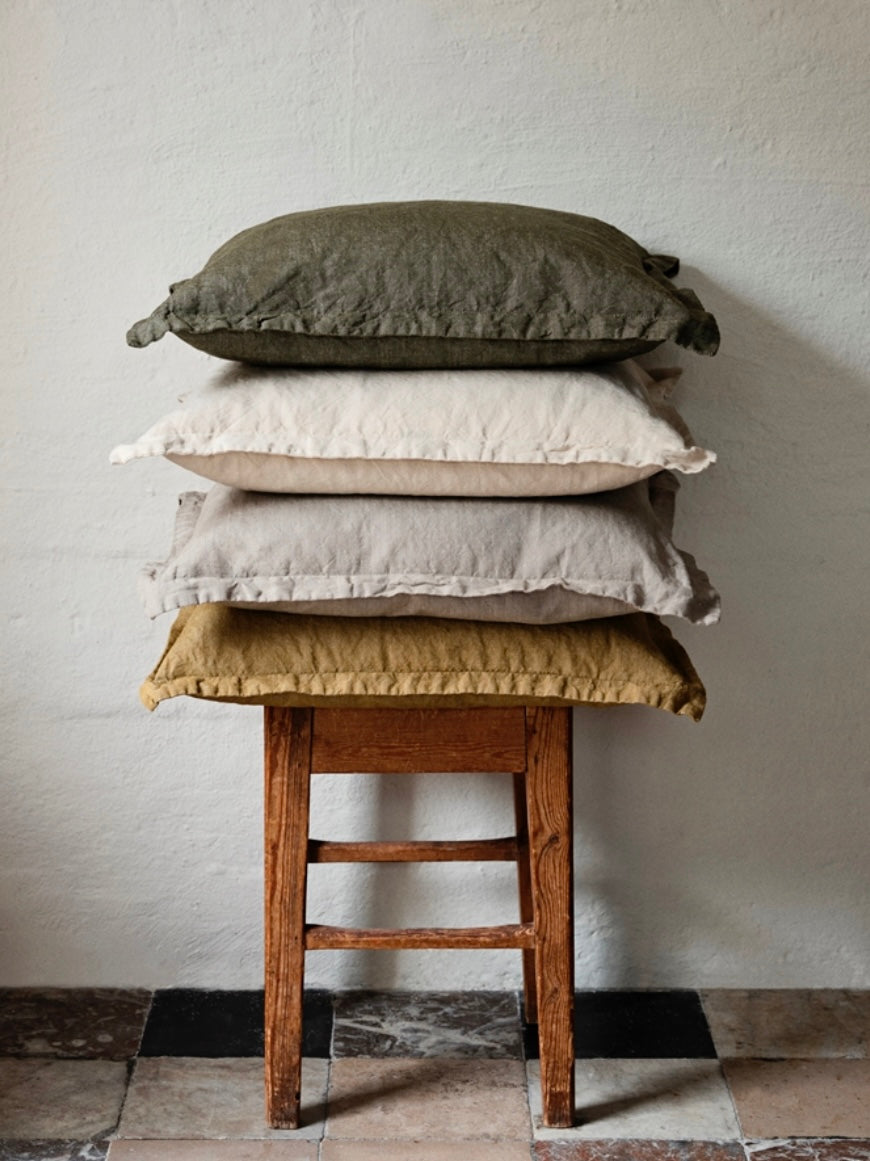 Dekokissen Linn dove grey 50x50cm