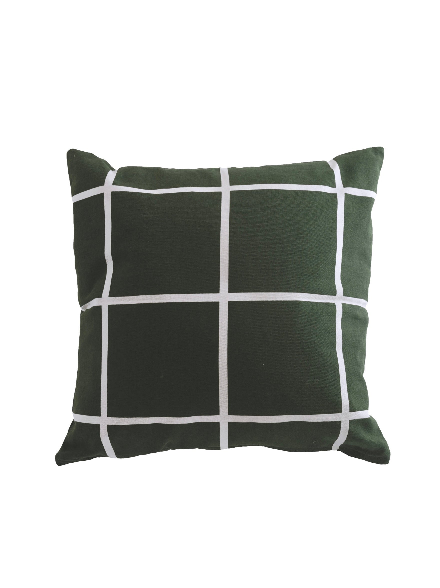 Dekokissen Mortorp grün/weiß kariert 50x50cm