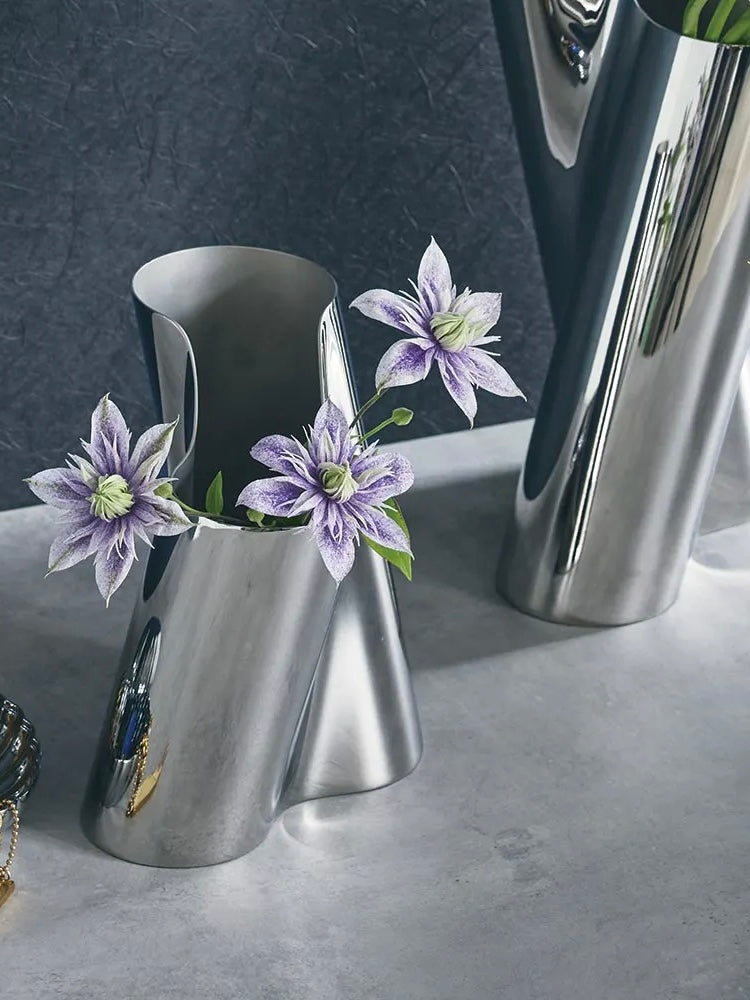 Vase Lituus Edelstahl, in 3 Größen