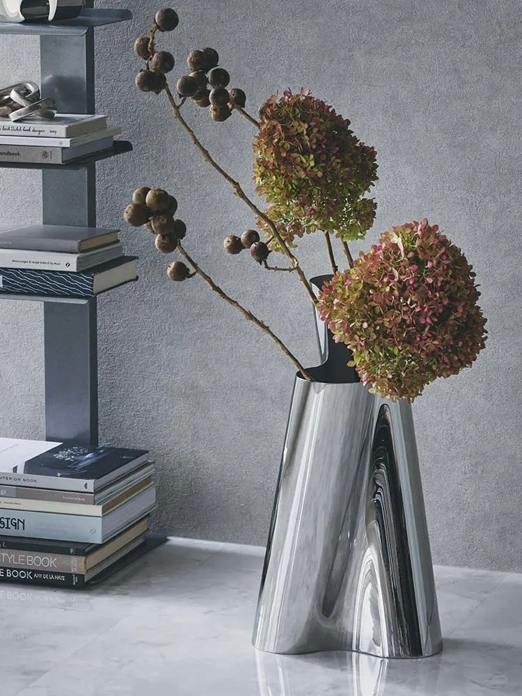 Vase Lituus Edelstahl, in 3 Größen
