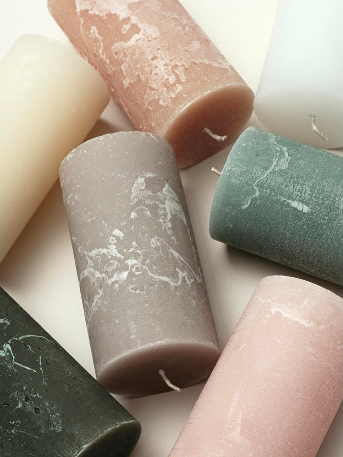 Stumpenkerze Rustic 10x18cm, in mehreren Farben