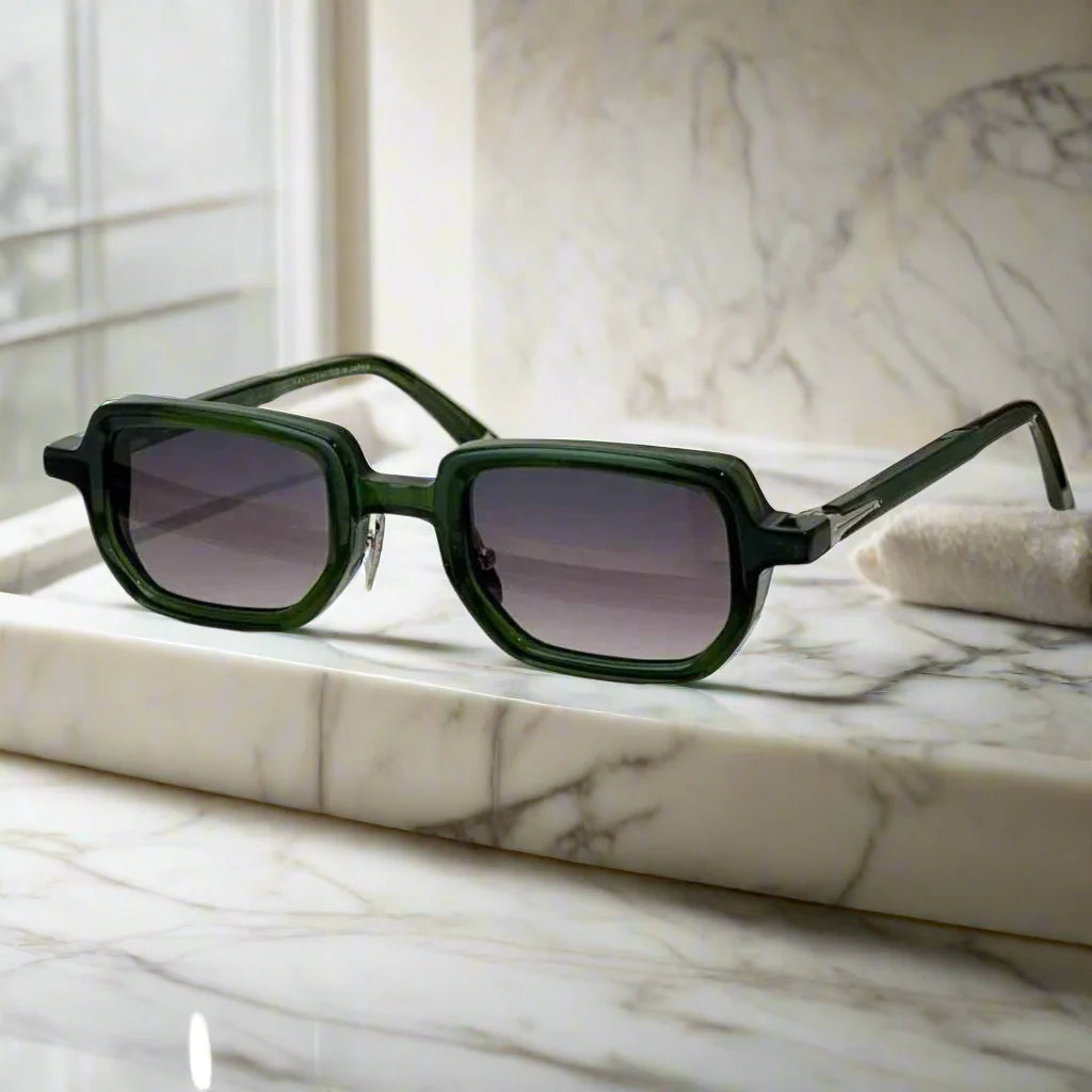 Jacques marie mage ASTAIRE vintage square sunglasses thick acetate luxury shades