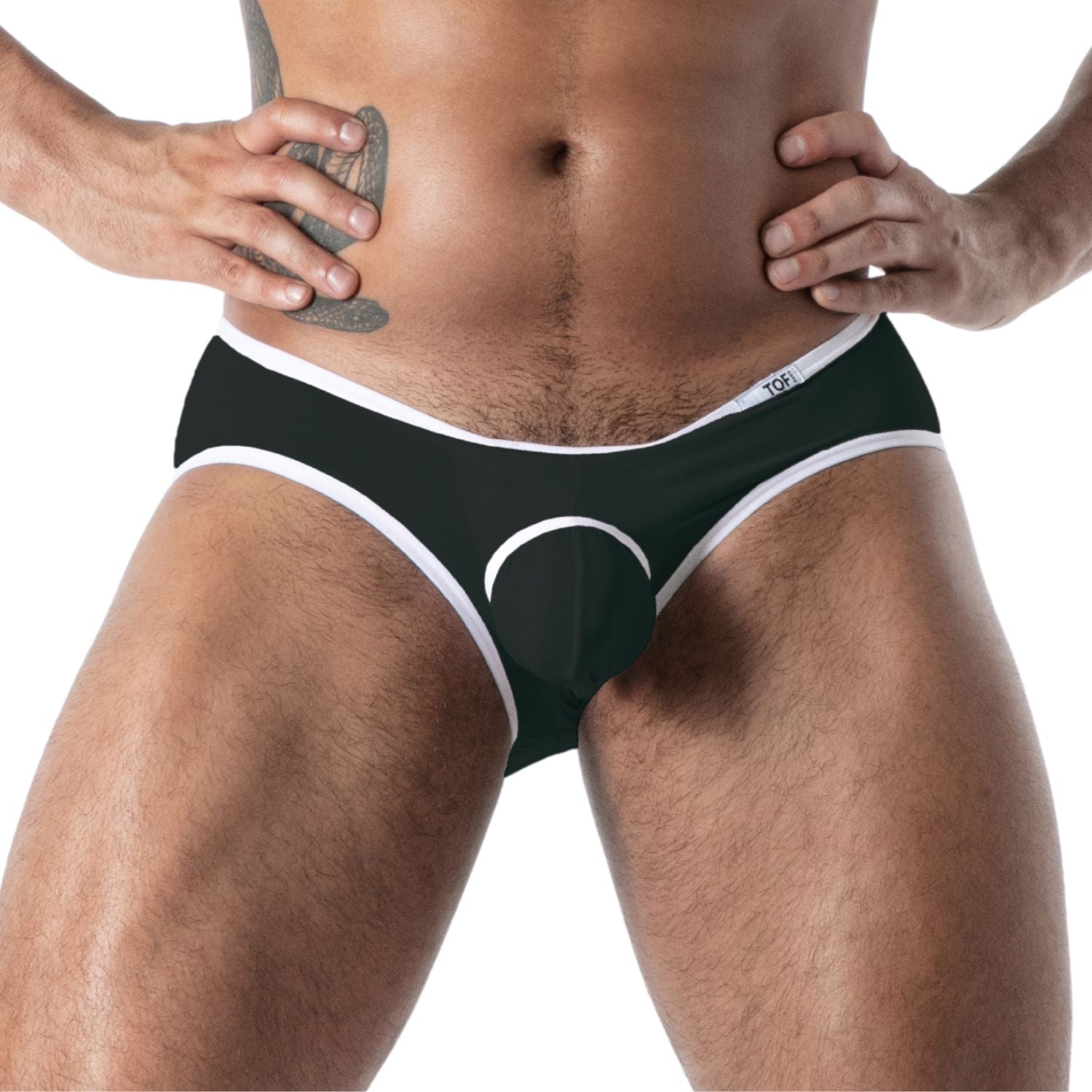 Mon Amour Microfiber Bottomless Brief Black