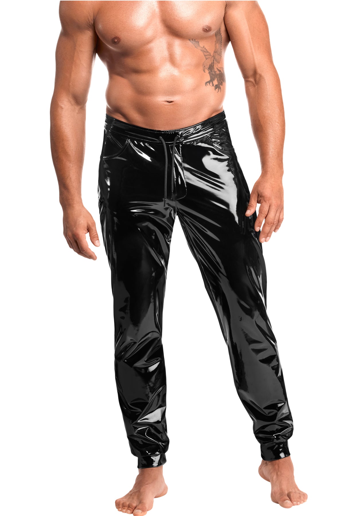 schwarze Lack Hose Voltage H093 - 3XL